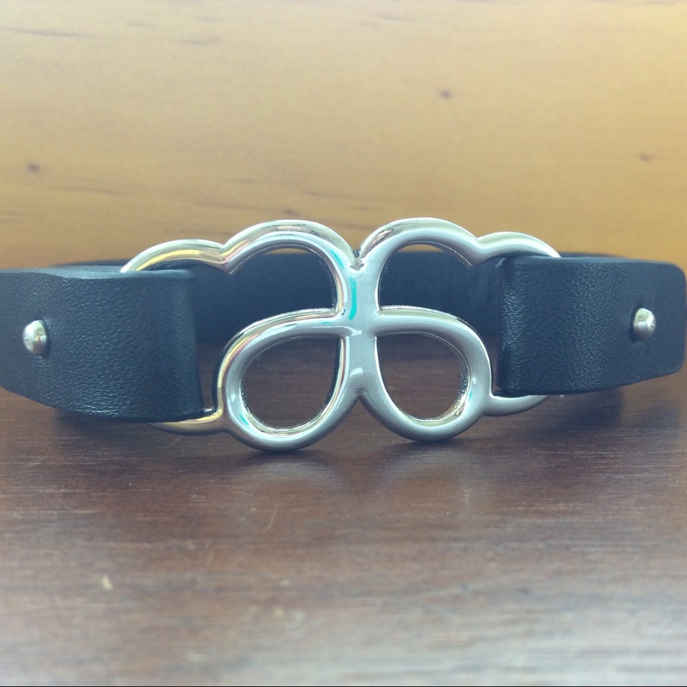 Leather Bracelet with Metal Piece